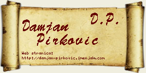 Damjan Pirković vizit kartica